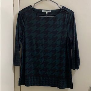 Cleo houndstooth blouse